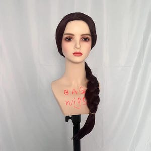 Wig Lara Croft Cosplay Wig Costume Wig Brown Braided long wig Halloween Wig for women