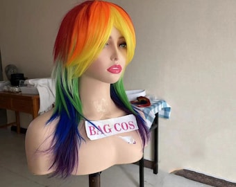 Cosplay Wig: Long Straight Synthetic Wig with Bangs
