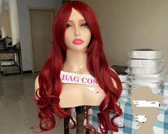 Wigs: Cosplay, Synthetic, Costume, Halloween Wigs, Wavy, red, Long