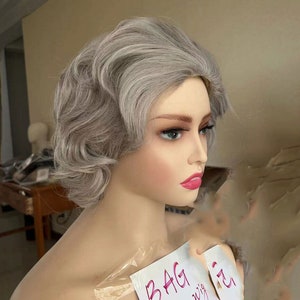 Wig Cosplay Wig Madea wig Madea Goes to Jail wig Costume Wig short gray wavy wig for men women Heat Resistant Synthetic Hair wig