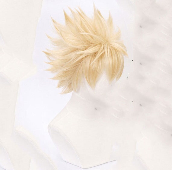 Wig Katsuki Bakugou Wig Blonde Cosplay Wig Short Wig Halloween Wig