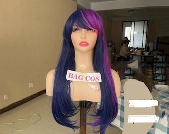 Cosplay Wig: Blue Purple Ponytail Costume Wig