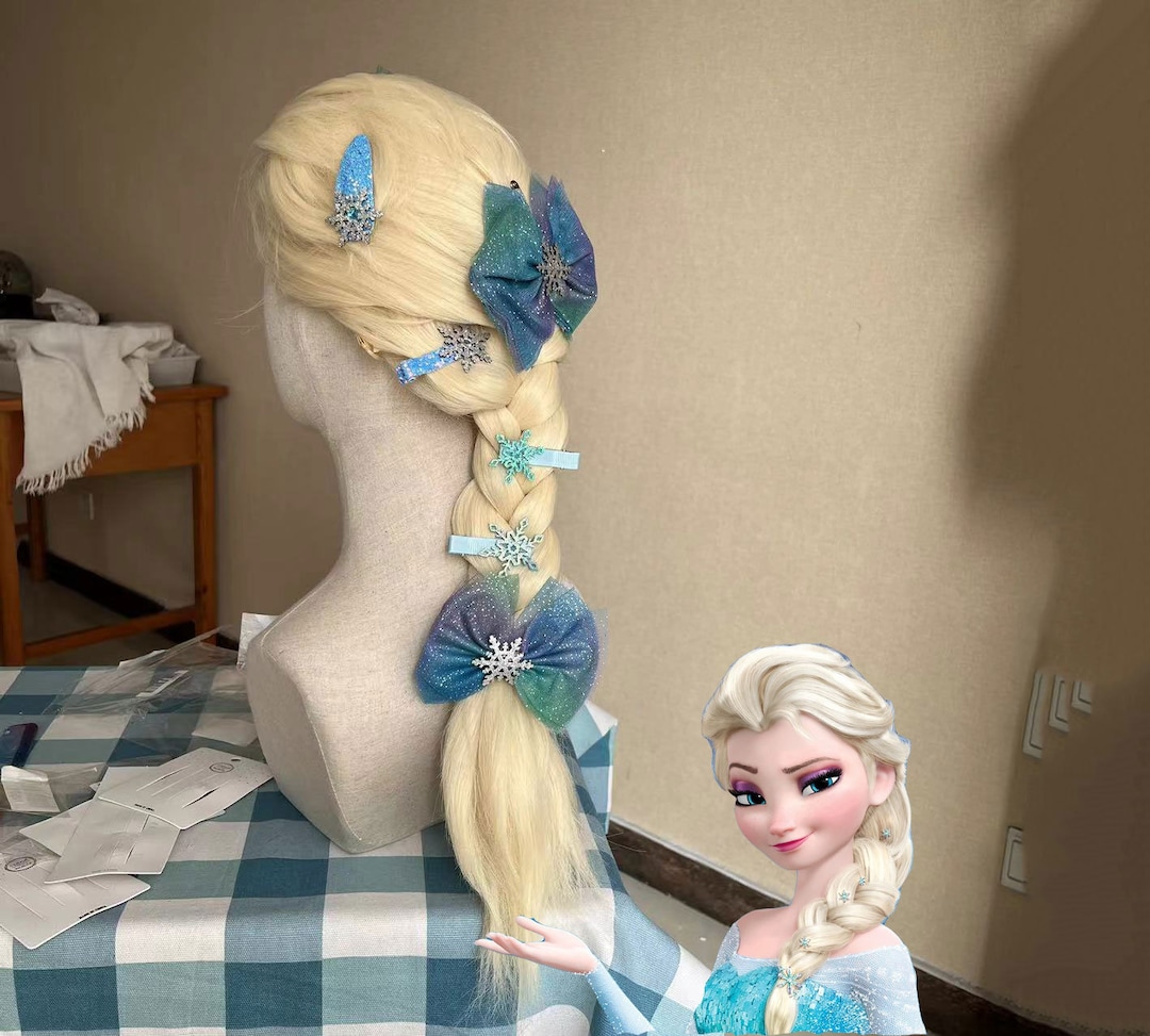 Wigs Braided Princess Elsa Wigs for Kids Cosplay Wigs Etsy