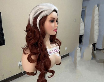 Wig Rogue Cosplay wig X-Men wig brown wig long wig wavy wig Halloween Wig Costume Wig for women  Synthetic wig
