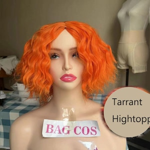Mad Hatter Wig: Orange Curly Tarrant Hightopp Cosplay Wig