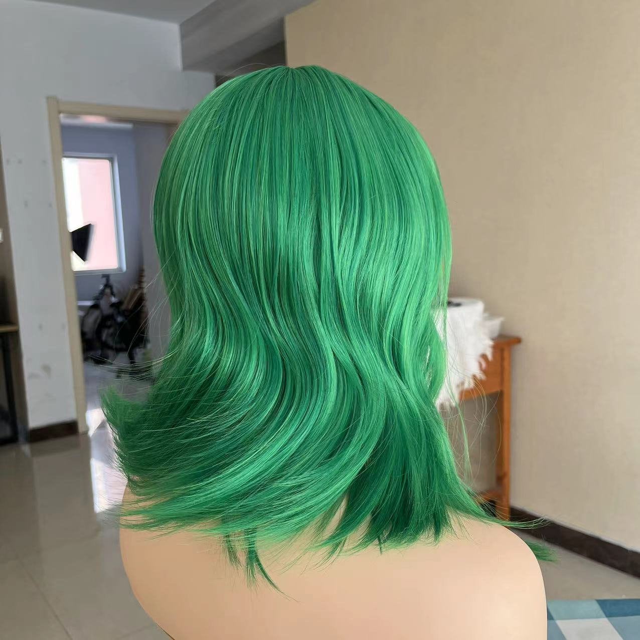 Green wig top inside out