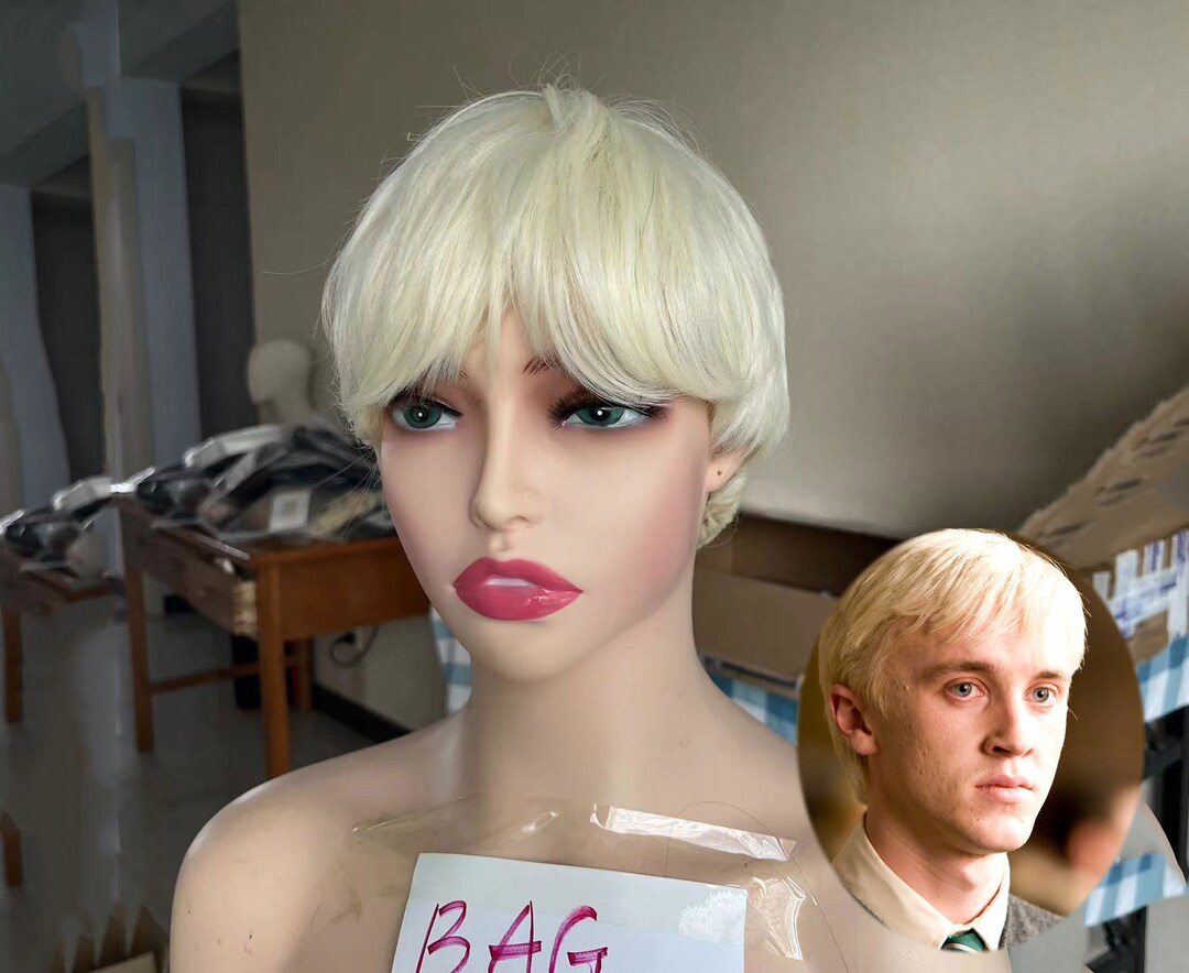 Wig Cosplay Wig Draco Malfoy Wig Costume Wig Short Blonde Wig Etsy