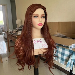 Wig The little mermaid Ariel Wig Synthetic Wig Cosplay Wig Costume Wig long reddish Brown wig for women girls