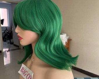 Wig Inside Out Disgust Wig Green Cosplay Wig Short Wavy Wig Halloween Wig Costume Wig for Women Etsy