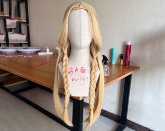 Wigs Marcille Cosplay Wigs マルシル Cosplay Wigs Synthetic Costume Wigs Halloween Wigs Braided Blonde Long Wigs