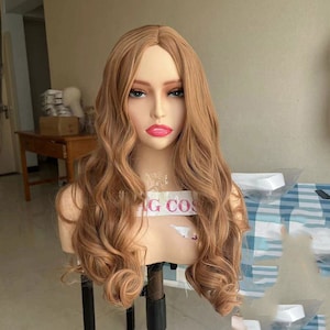 Wig Captain M3GAN cosplay wig blonde wigs Cosplay Wig long wavy wig Halloween Wig Costume Wig for women