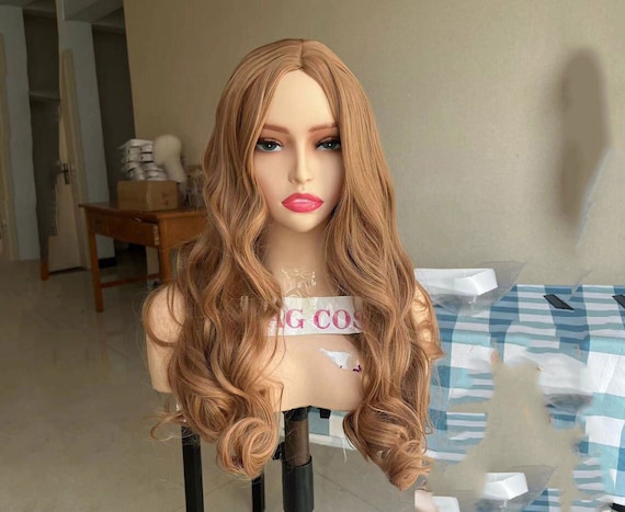 Parrucca Bionda Riccia Cosplay Con Frangia E Coda Di Cavallo - Per Halloween E Feste