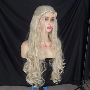 Daenerys Targaryen Cosplay Wig: Braided Blonde Synthetic Costume Wig