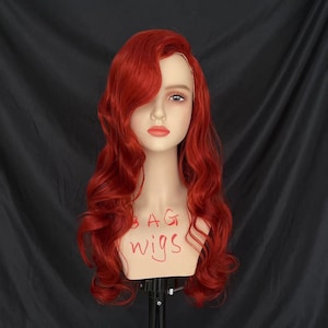 ウィッグ ジェシカ・ラビット ウィッグ コスプレウィッグ 合成コスチュームウィッグ ハロウィンウィッグ 女性用ウェーブレッドロングウィッグ 映画キャラクターウィッグ