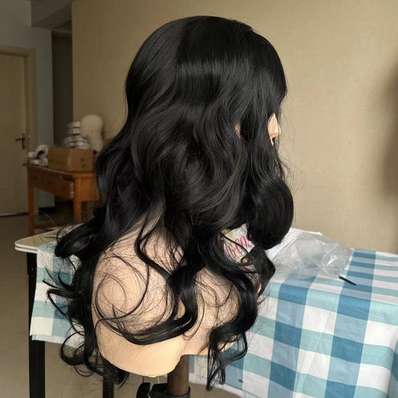 Parrucca Nera Lunga Con Trecce - Capelli Sintetici Per Cosplay E Halloween