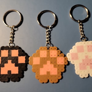Paw Perler Bead Keychain
