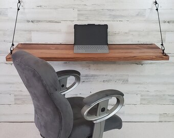 study table on wall Murphy Desk, Flip Up Floating Desk, Large Floating Flip Up Shelf