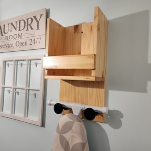 Ironing Board Holder with Iron Storage