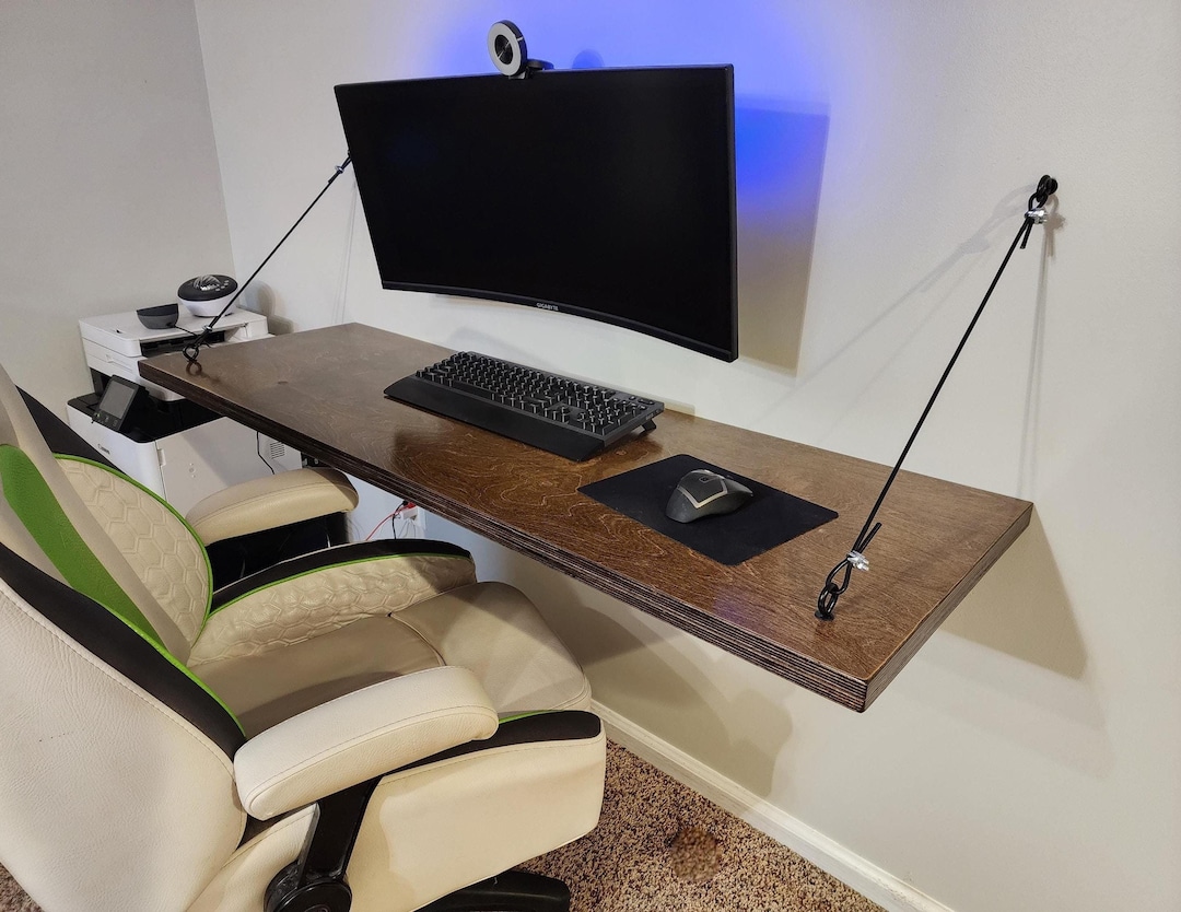 Floating Desk With Suspension Cables - Etsy