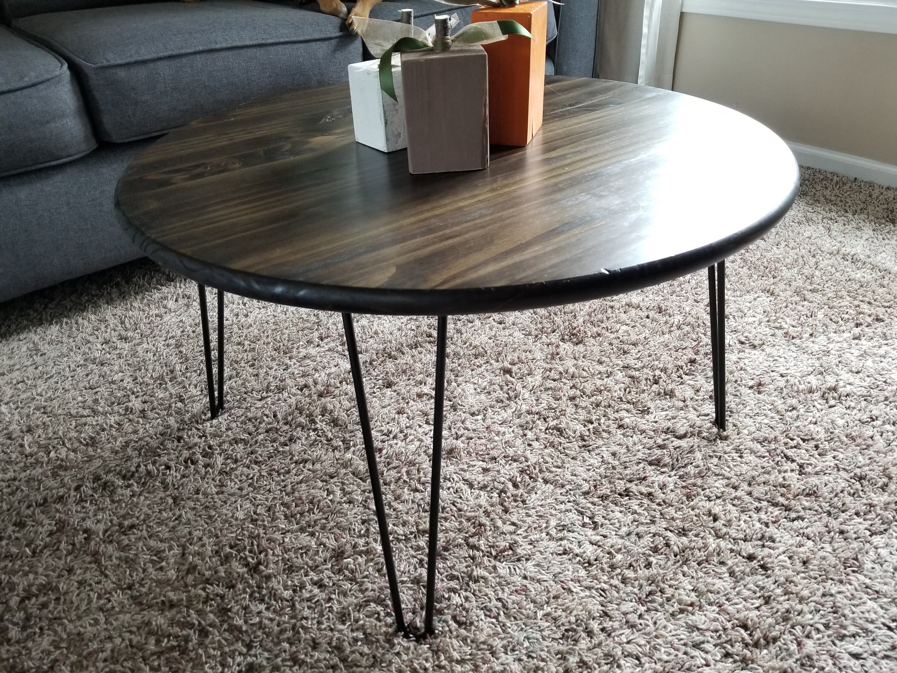 Round Wood Coffee Table, Rustic Coffee Table Round, Modern Coffee Table Round - Etsy