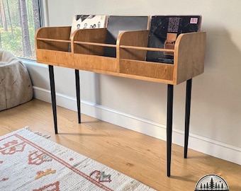Vinyl Record Storage Console Record Display Album Storage Horizontal Record Stand