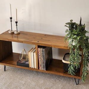 Record Player Stand with Vinyl Record Storage