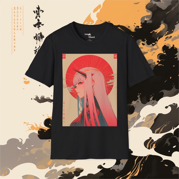 Rising Sun Anime Mädchen Shirt | Kawaii Kleidung | Pastell Goth Ästhetik | Grunge Kleidung | Japanisches Streetwear Unisex Kurzarm T-Shirt