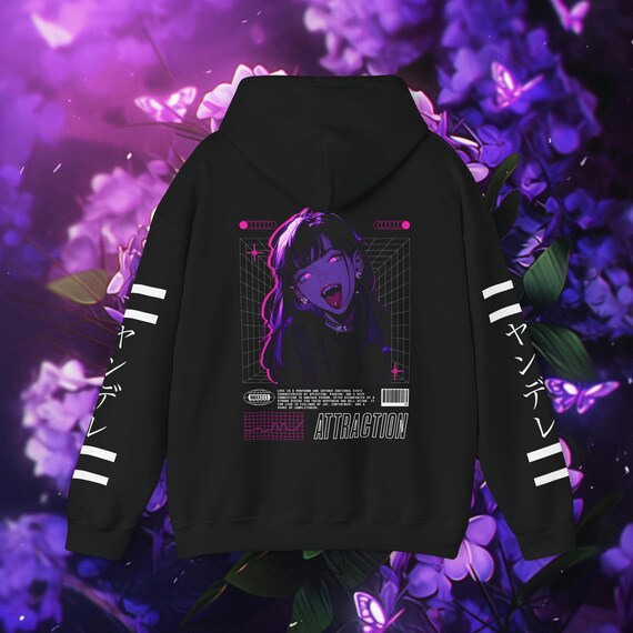 Anime Goth Girl Hoodie | Y2K Streetwear Sweater | Alt Grunge Manga Aesthetic  | Japanese Streetwear Unisex Hoodie - Etsy
