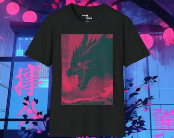 Kaiju Vintage Anime Shirt | Harajuku Y2K Clothing | Pastel Goth Aesthetic | Japanese Streetwear Unisex Short Sleeve Tee