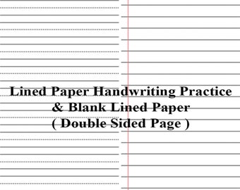 Kids Handwriting Practice Paper, Vertical Line Guide (Digital Download)