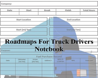 Truck Driver Roadmaps Notebook (Digital File)