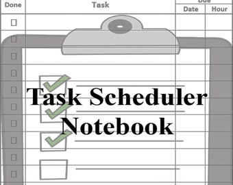 Daily Task Scheduler Notebook, Checklist Reminder (Digital Download)