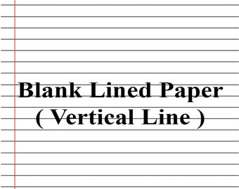 Vertical Line Lined Paper Notebook, 1cm Spacing (PDF Pattern)