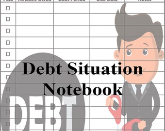 Debt Situation Notebook, Bill & Budget Planner (PDF)