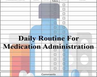 Daily Medication Tracker, Medical Administration Log (PDF)