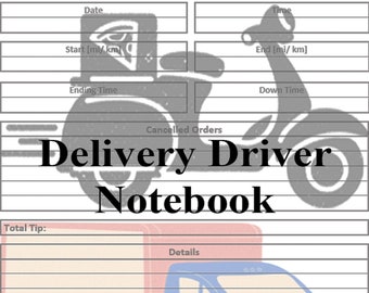 Delivery Driver Mileage Log Book (Digital Download)