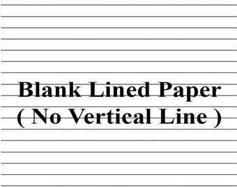 Printable Lined Paper, 1cm Spacing (No Vertical Line) (Digital Download)
