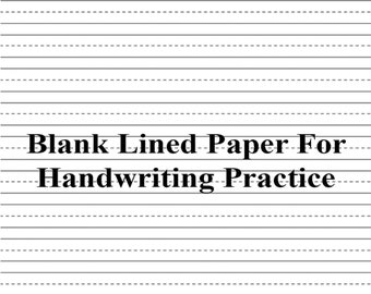 Handwriting Practice Lined Paper A-Z Tracing Book (Digital Print)