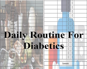 Diabetes Diet Planner: Daily Routine Tracker (Digital Download)