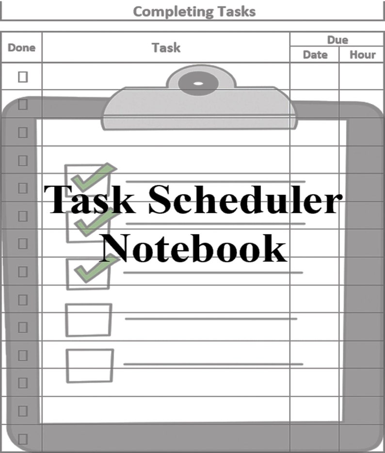Daily Task Scheduler Notebook, Checklist Reminder (digital Download) - Etsy