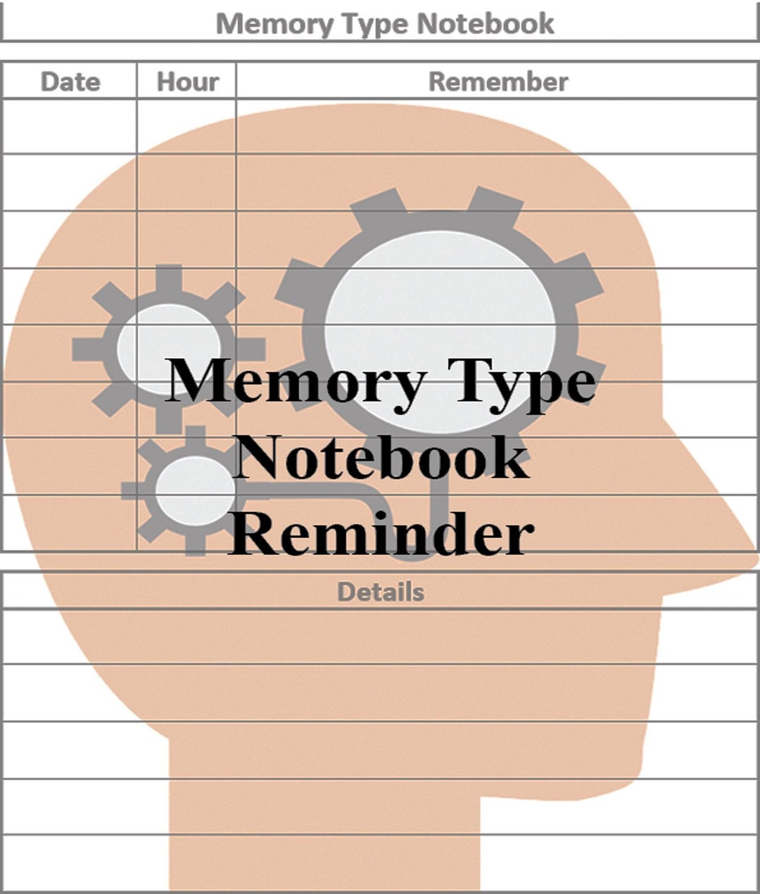 Memory Type Notebook Reminder, Task Checklist (digital Download) - Etsy