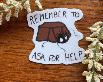 Ask for Help Sprite Sticker | Spirited Away Studio Ghibli Sticker