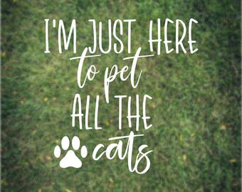 Pet All The Cats Decal for Laptop Water Bottle iPad Car