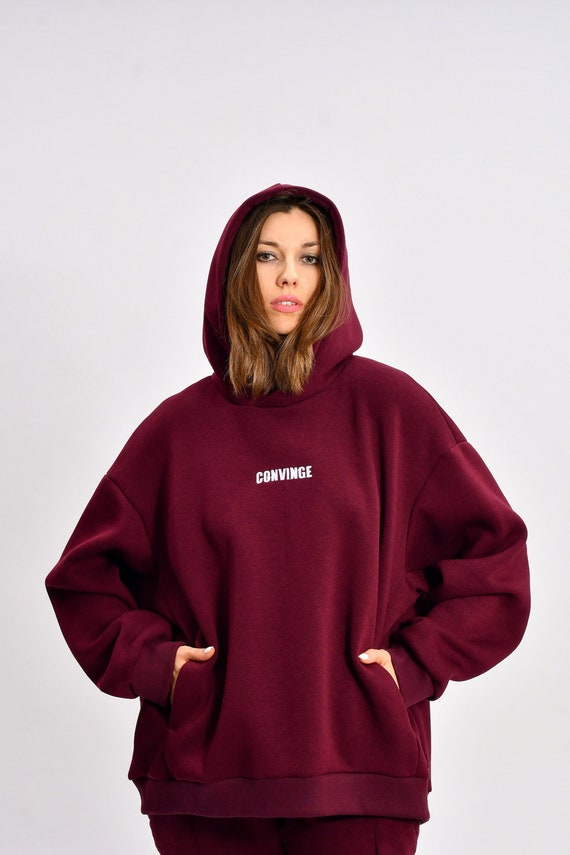 Lava Red Oversized Hoodie / for Her / for Him / Baggy Hoodie