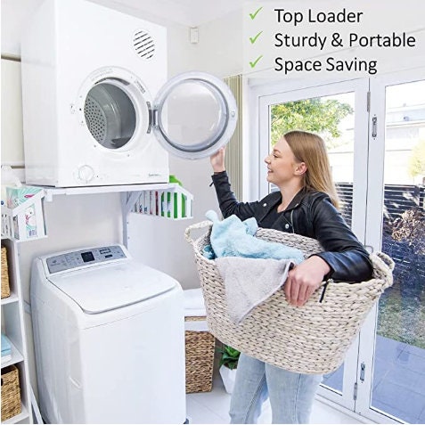 Dryer Stand Shelf for Top or Front Loading Washing Machines and Clothes  Dryers: Adjustable, Freestanding, Portable Laundry Solution 
