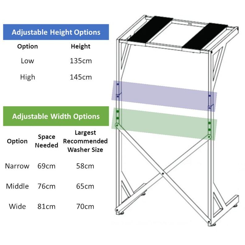 Dryer Stand Shelf for Top Loading Washing Machines and Clothes Etsy