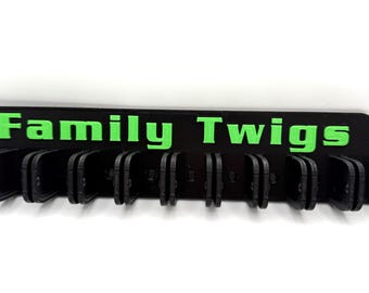 Personalized Custom Hockey Stick Wall Rack Holder (Holds 10 sticks)