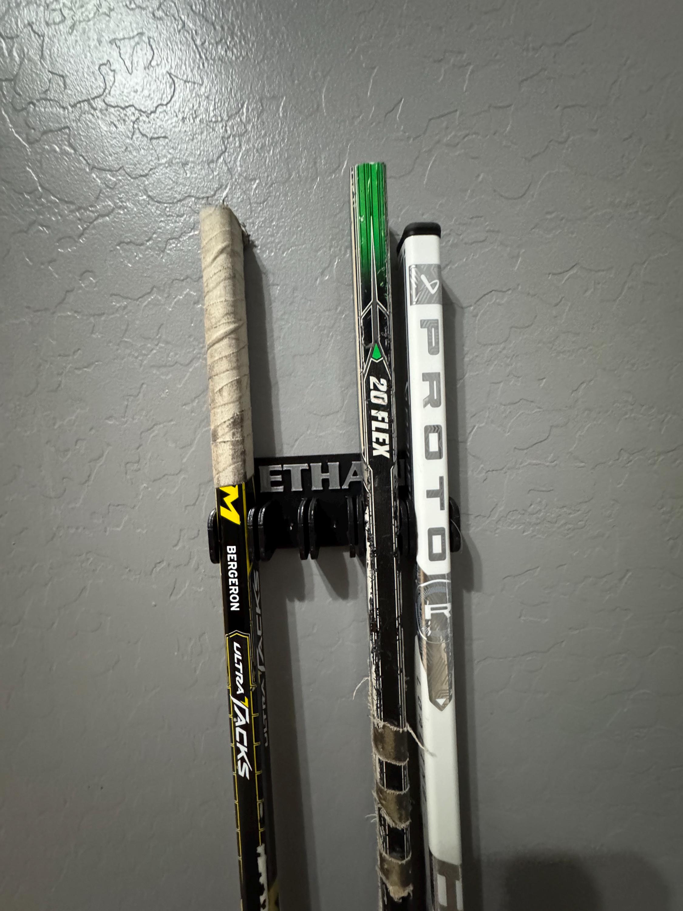 Mini Stick Wall Rack Personalized Custom Hockey MINI Stick Wall Rack Holder *bauer or Ccm ...