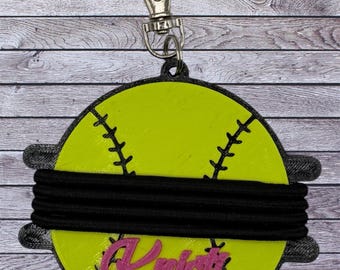 Custom Softball Hair Tie Holder