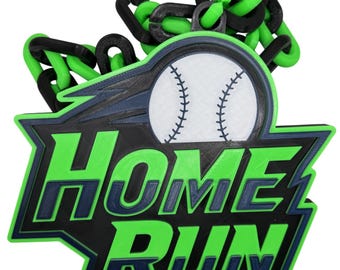 Home Run Baseball Player Hype Chain for Tournaments, Youth Leagues.